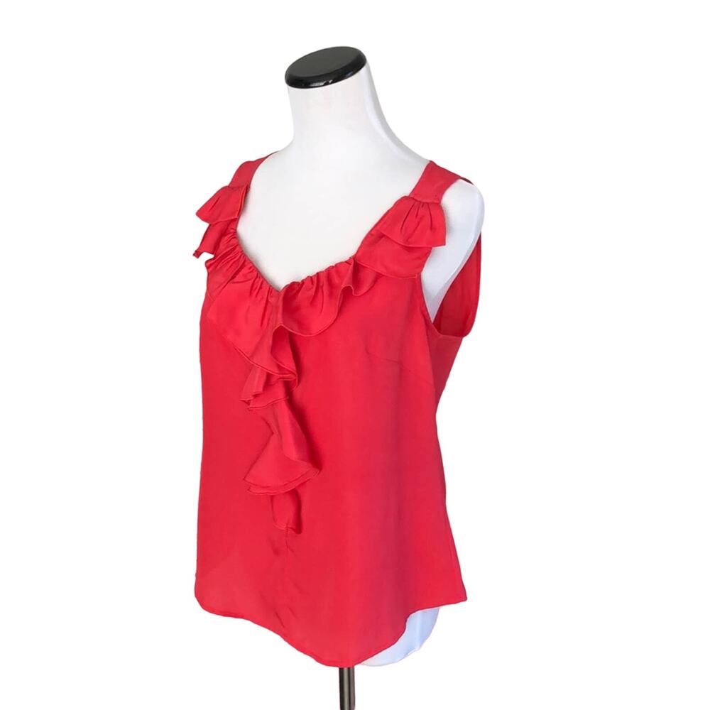 Merona Coral Ruffles Sleeveless Top, Size S